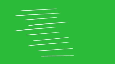 Hand Drawn Speed Blur Wind Streak Lines Animation on Green Screen Background Stock Footage 339335444