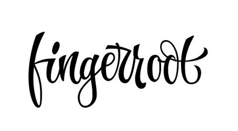 Hand drawn spice label - Fingerroot. Stock Illustration