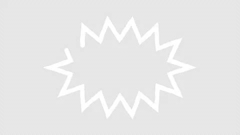 Hand Drawn Spiky Speech Bubble Animation on Transparent Background Stock Footage 337416697
