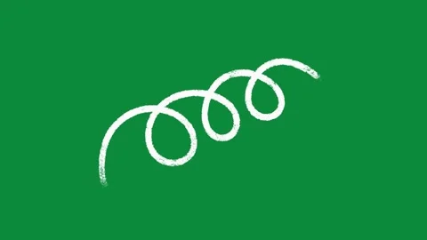 Hand Drawn Spiral Line Animation Green Screen Swirl Doodle Motion Graphic Stock Footage 334608502