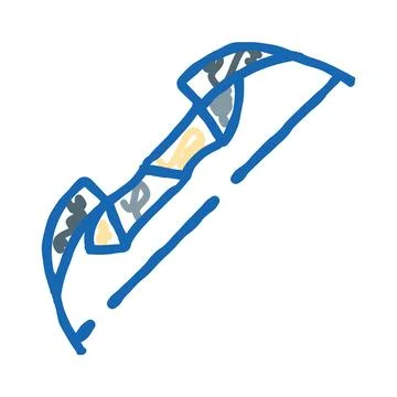Hand drawn spirit level construction measurement tool Ilustración de archivo