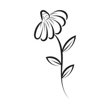 Hand Drawn spring flower design. Stock Illustration