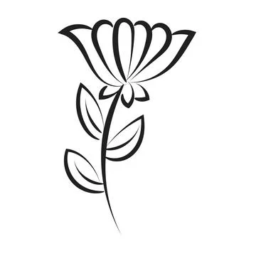 Hand Drawn spring flower design. Stock Illustration
