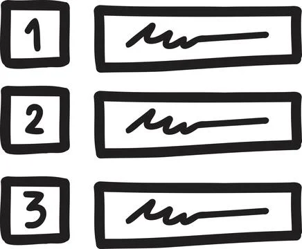 Hand Drawn square connection graph illustration Stock Illustration