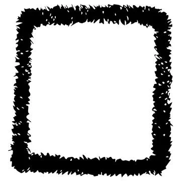 Hand Drawn Square Doodle Frame Isolated on White Background. Stock Illustration