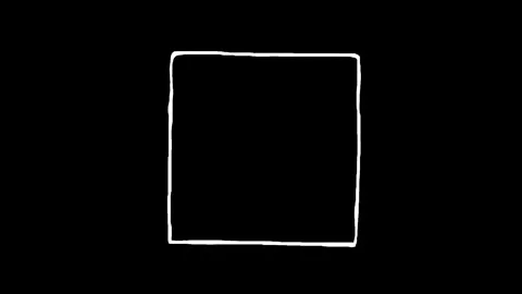 Hand drawn square doodle frames on green screen Stock Footage 287791393