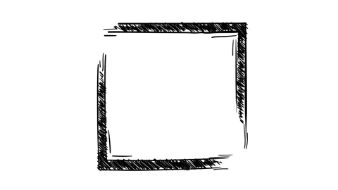 Hand-drawn square frame on alpha channel Stock Footage 115730525