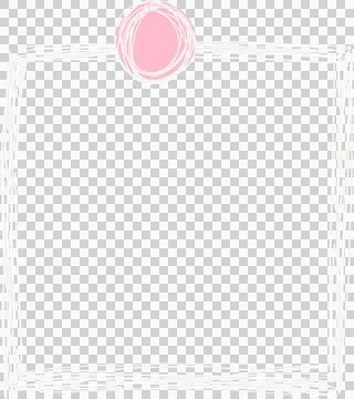 Hand-drawn square frame is being shown on transparent background with white Stock Illustration