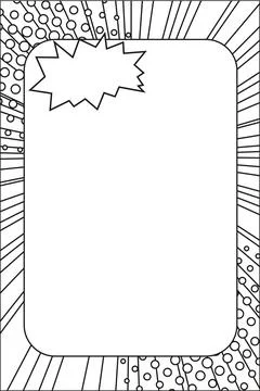 Hand drawn square frame in doodle style. Stock Illustration