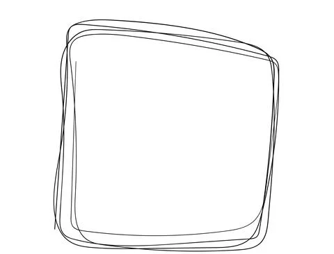 Hand drawn square scribble . abstract square frame in doddles style. Lateen Illustrazione stock