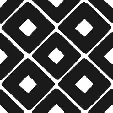 Hand Drawn Square Shapes Seamless Pattern 스톡 일러스트
