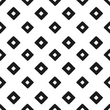 Hand Drawn Square Shapes Seamless Pattern Stock Illustration