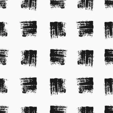 Hand Drawn Square Shapes Seamless Pattern 스톡 일러스트