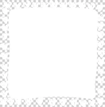Hand drawn square white frames Stock Illustration