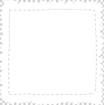 Hand drawn square white frames Illustrazione stock
