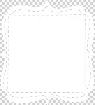 Hand drawn square white frames Illustrazione stock