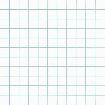 Hand drawn squared paper sheet. Cell pattern blank paper template Stock Illustration