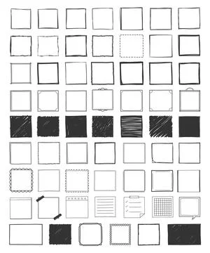 Hand Drawn Squares Stock Illustration