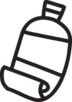 Hand Drawn squeezed Paint tubes illustration Stock Illustration
