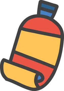 Hand Drawn squeezed Paint tubes illustration Stock Illustration