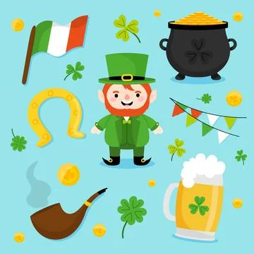 Hand-drawn st. patricks event theme for element collection イラスト素材