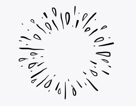 Hand drawn star burst explosion. Stock Illustration