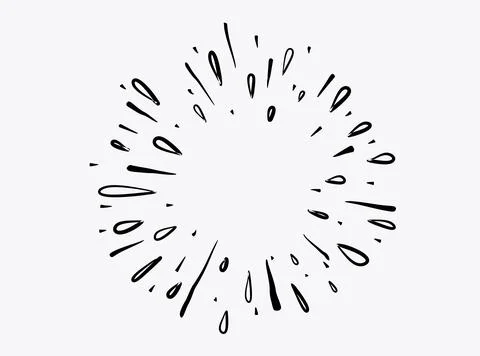 Hand drawn star burst explosion. Stock Illustration