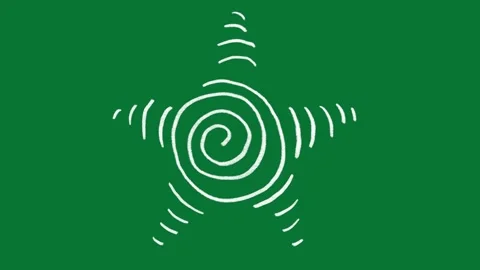 Hand Drawn Star Doodle Animation Green Screen Stock Footage 323468115