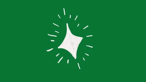 Hand Drawn Star Doodle Animation Green Screen Stock Footage 323468155
