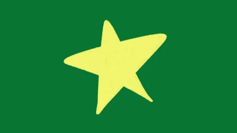 Hand Drawn Star Doodle Animation Green Screen Stock-Footage 323468713