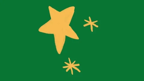 Hand Drawn Star Doodle Animation Green Screen Stock-Footage 323469272