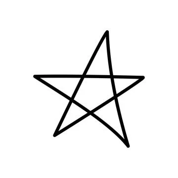 Hand drawn star Stock Illustration
