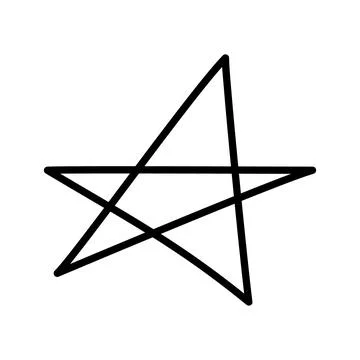 Hand drawn star Stock Illustration