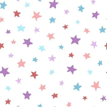 Hand drawn star pattern Stock Illustration