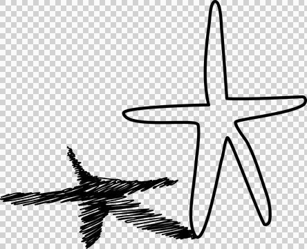Hand drawn star Foto stock