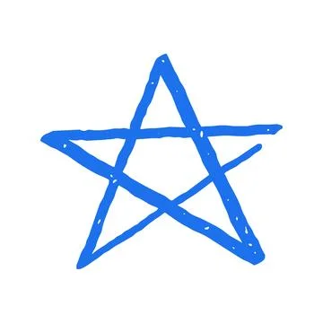 Hand Drawn Star Shape Grunge Texture Vector Illustration For Whimsical Stic.. Stockillustratie