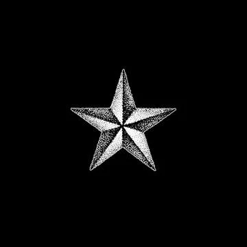Hand drawn star shape illustration. Stock Illustration
