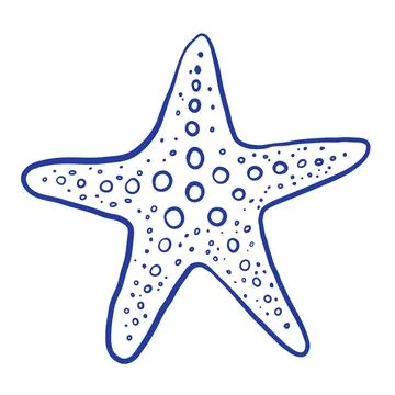 Hand drawn starfish vector illustration. Stock-Illustration