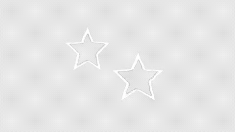 Hand Drawn Stars Doodle Animation on Transparent Background with Alpha Channel 스톡 동영상 340375136