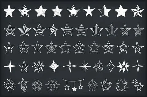 Hand Drawn Stars Stock Illustration