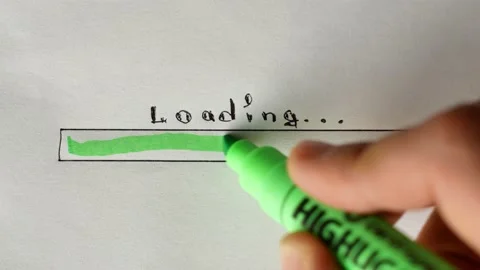 Hand drawn status bar loading concept. Stock Footage 143875618
