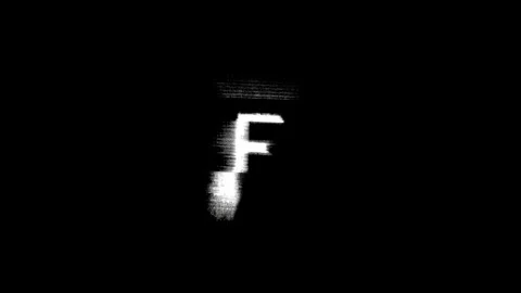 Hand-Drawn Stop Motion Glitch Alphabet Letters Overlay Видео 344033145