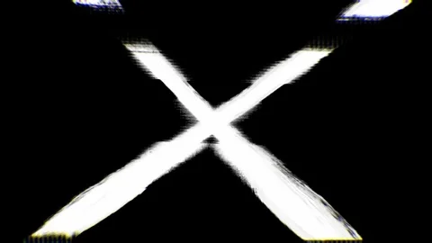 Hand-Drawn Stop Motion Glitch Cross Mark Overlay Stock-Footage 344033258