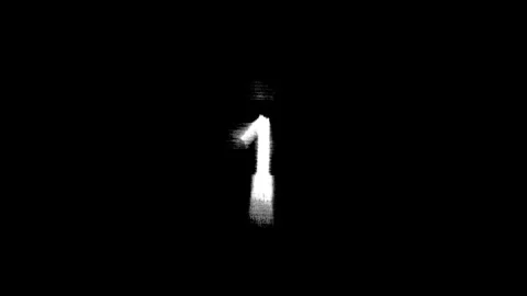 Hand-Drawn Stop Motion Glitch Numbers Count Overlay Vídeos de archivo 344033318