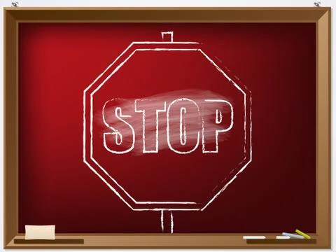Hand drawn stop sign Stock Illustration