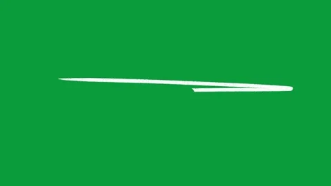 Hand Drawn Straight White Double Underline 2D Animation Green Screen Видео 341798388