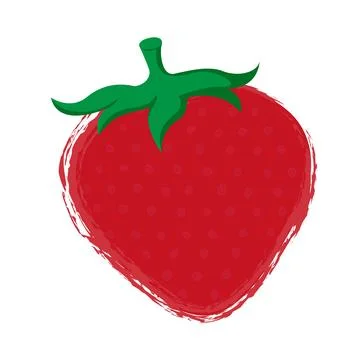 Hand Drawn Strawberry Icon Vector Illustration Stock Illustration