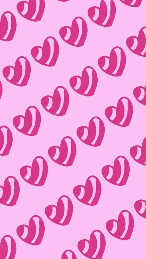 Hand-drawn striped heart seamless pattern on an abstract vertical background Stock Footage 341256452