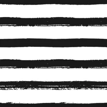 Hand Drawn Striped Seamless Pattern Illustrazione stock