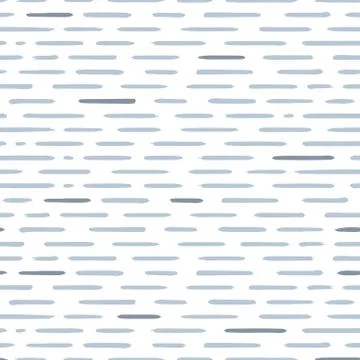 Hand drawn striped seamless pattern with short horizontal brushstrokes. Textu Stock Illustration